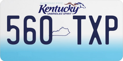 KY license plate 560TXP