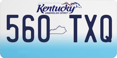 KY license plate 560TXQ