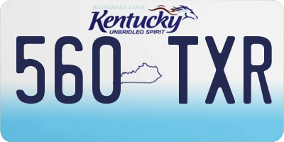 KY license plate 560TXR