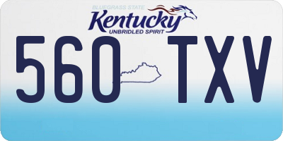 KY license plate 560TXV