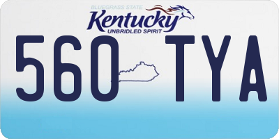 KY license plate 560TYA