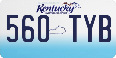 KY license plate 560TYB