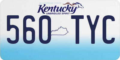 KY license plate 560TYC