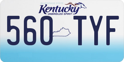 KY license plate 560TYF