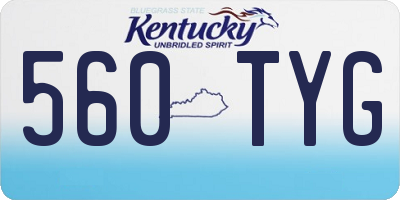 KY license plate 560TYG