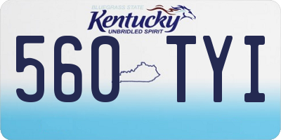 KY license plate 560TYI