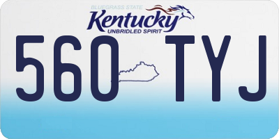 KY license plate 560TYJ