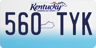 KY license plate 560TYK