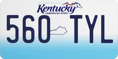 KY license plate 560TYL