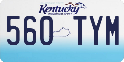 KY license plate 560TYM