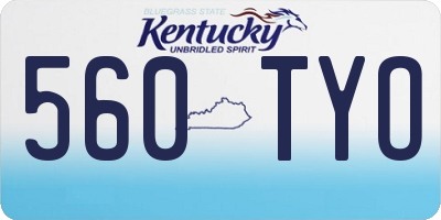 KY license plate 560TYO