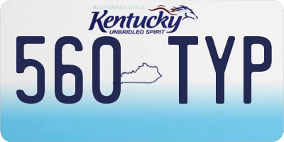 KY license plate 560TYP