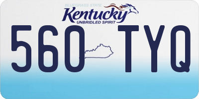 KY license plate 560TYQ