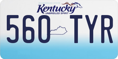 KY license plate 560TYR