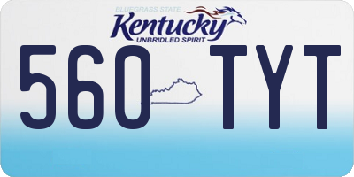 KY license plate 560TYT