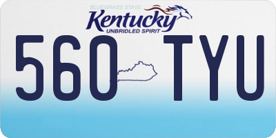 KY license plate 560TYU