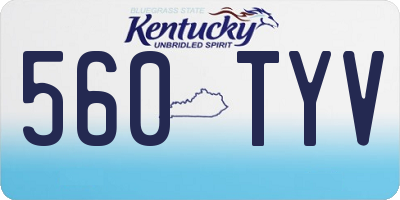 KY license plate 560TYV
