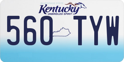 KY license plate 560TYW