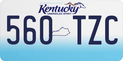KY license plate 560TZC