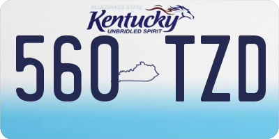 KY license plate 560TZD
