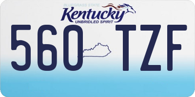 KY license plate 560TZF