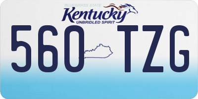KY license plate 560TZG