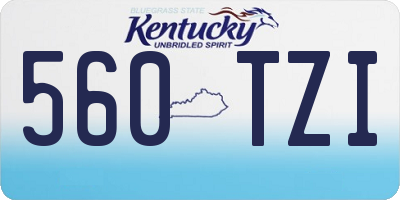 KY license plate 560TZI