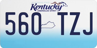 KY license plate 560TZJ