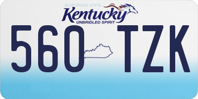 KY license plate 560TZK