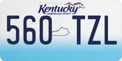 KY license plate 560TZL