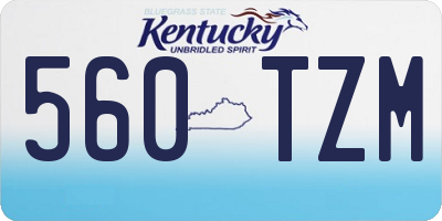KY license plate 560TZM