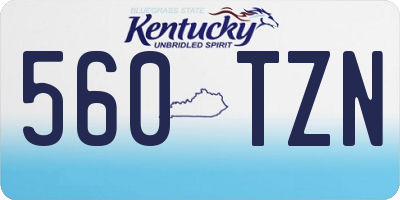 KY license plate 560TZN