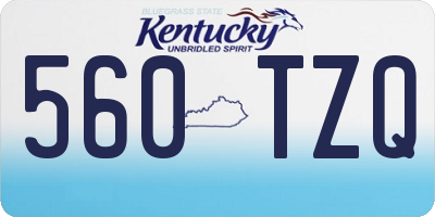 KY license plate 560TZQ