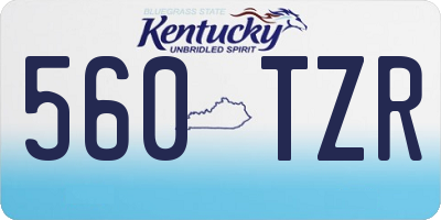 KY license plate 560TZR