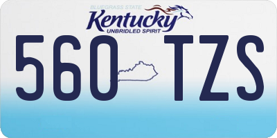 KY license plate 560TZS