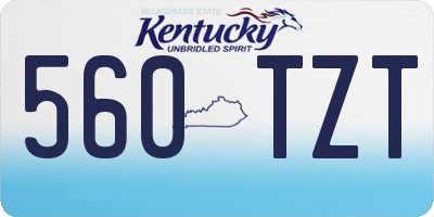 KY license plate 560TZT