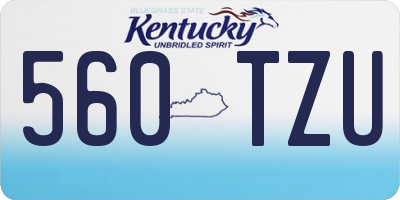 KY license plate 560TZU