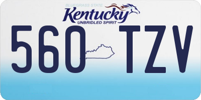 KY license plate 560TZV