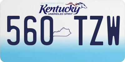 KY license plate 560TZW