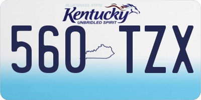KY license plate 560TZX