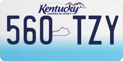 KY license plate 560TZY