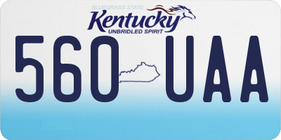 KY license plate 560UAA