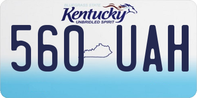KY license plate 560UAH
