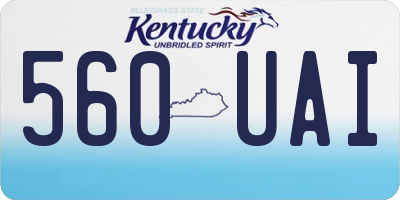 KY license plate 560UAI