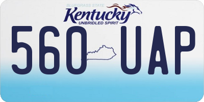 KY license plate 560UAP