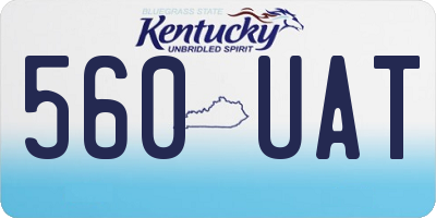 KY license plate 560UAT