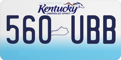 KY license plate 560UBB