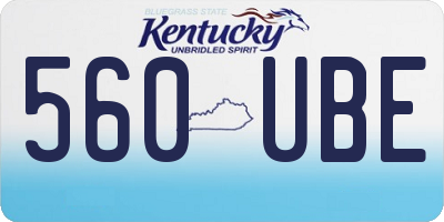 KY license plate 560UBE
