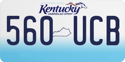 KY license plate 560UCB