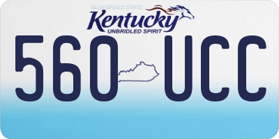 KY license plate 560UCC